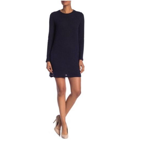 Papillon Navy Long Sleeve Knit Dress - Picture 1 of 6